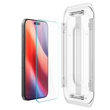 2 стъклени протектора за дисплей на iPhone 16 Pro Max  от Spigen Glas.TR "Ez Fit" - Прозрачни