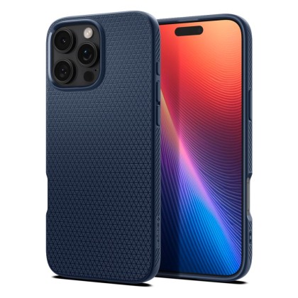 Силиконов кейс за iPhone 16 Pro от Spigen Liquid Air - Navy Blue