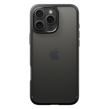 Удароустойчив твърд кейс за iPhone 16 Pro от Spigen Ultra Hybrid - Черен мат