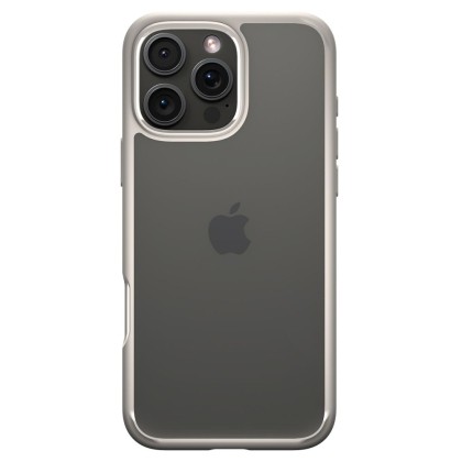 Удароустойчив твърд кейс за iPhone 16 Pro от Spigen Ultra Hybrid - Natural Titanium