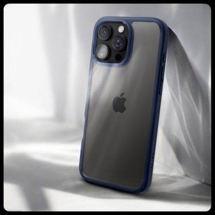 Удароустойчив твърд кейс за iPhone 16 Pro от Spigen Ultra Hybrid - Navy Blue