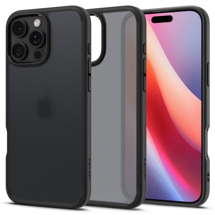 Удароустойчив твърд кейс за iPhone 16 Pro от Spigen Ultra Hybrid - Frost Black