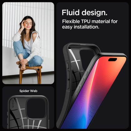 Удароустойчив кейс за iPhone 16 Pro от Spigen Core Armor - Черен мат