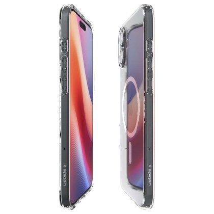 Удароустойчив кейс с MagSafe за iPhone 16 Plus от Spigen Liquid Crystal Mag - Прозрачен