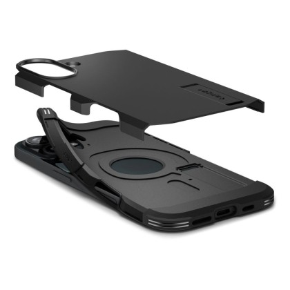 Удароустойчив, твърд кейс с MagSafe за iPhone 16 Plus от Spigen Tough Armor Mag - Черен