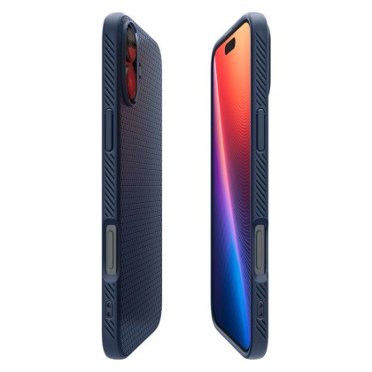 Силиконов кейс за iPhone 16 от Spigen Liquid Air - Navy Blue