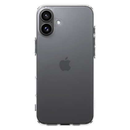 Удароустойчив твърд кейс за iPhone 16 от Spigen Ultra Hybrid - Прозрачен