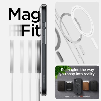 Удароустойчив кейс с MagSafe пръстен за iPhone 16 от Spigen Ultra Hybrid Mag - Carbon Fiber