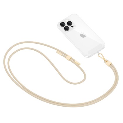 Универсален ремък 85 см за смартфон от Tech-Protect C2S Rope Crossbody Strap Beige / Gold