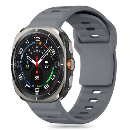 Силиконова каишка за часовник Samsung Galaxy Watch Ultra (47mm) от Tech-Protect Silicone Line - Crayon Grey