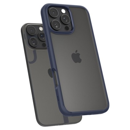 Удароустойчив твърд кейс за iPhone 16 Pro Max от Spigen Ultra Hybrid - Navy Blue