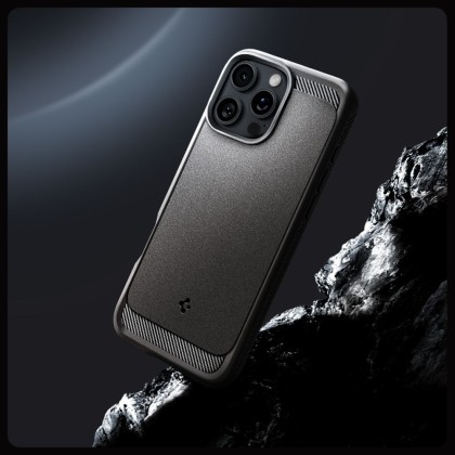 Удароустойчив кейс с MagSafe за iPhone 16 Pro от Spigen Rugged Armor Mag - Сив