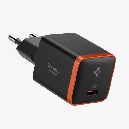 Стенно зарядно устройство 30W за IOS и Android с USB-C от Spigen EE301EU ArcStation Essential - Черно