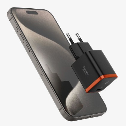 Стенно зарядно устройство 30W за IOS и Android с USB-C от Spigen EE301EU ArcStation Essential - Черно