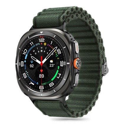 Текстилна каишка за Samsung Galaxy Watch Ultra (47 mm) от Tech-Protect Weave Pro - Зелена