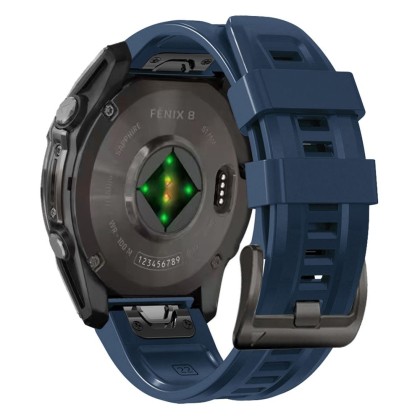 Силиконова каишка за Garmin Fenix 5x / 5x Plus / 6x / 6x Pro / 7x / 8 (51mm) от Tech-Protect Silicone - Navy Blue