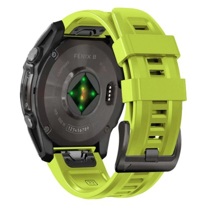 Силиконова каишка за Garmin Fenix 5x / 5x Plus / 6x / 6x Pro / 7x / 8 (51mm) от Tech-Protect Silicone - Lime