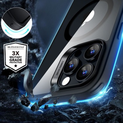 Силиконов кейс с MagSafe за iPhone 16 Pro от ESR Classic Hybrid Halolock - Clear / Black