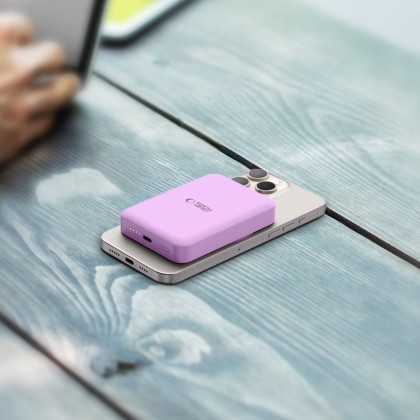 Преносима батерия Power Bank с MagSafe 10 000 mAh от Tech-Protect PB11 LifeMag 15W - Лилава