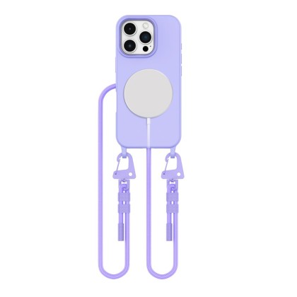 Кейс с ремък и MagSafe за iPhone 16 Pro Max от Tech-Protect Magnecklace - Lavender