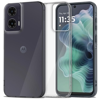 Силиконов кейс за Motorola Moto G35 5G от Tech-Protect FlexAir - Прозрачен