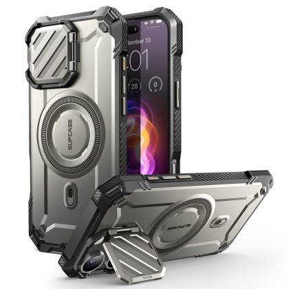 Удароустойчив кейс с капак за камера и MagSafe за iPhone 16 Pro Max от Supcase UB XT Mag - Tigrey