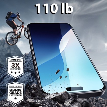 Стъклен протектор за дисплей на iPhone 16 Pro от ESR Armorite - Черен