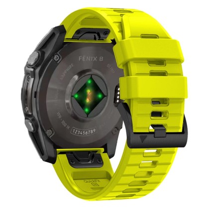 Силиконова каишка за часовник Garmin Fenix 5x / 5x Plus / 6x / 6x Pro / 7x / 8 (51mm) от Tech-Protect Silicone Line - Lime