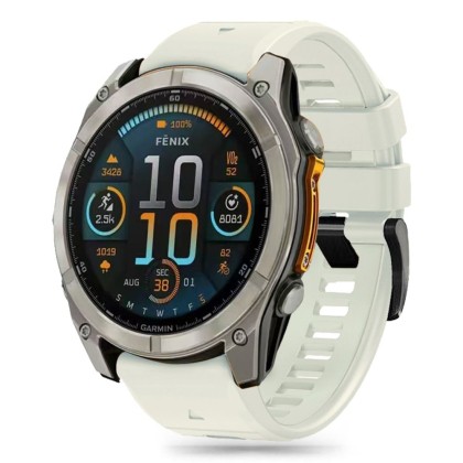 Силиконова каишка за часовник Garmin Fenix 5 / 6 / 6 Pro / 7 / 8 (47mm) / E от Tech-Protect Silicone Line - Titanium