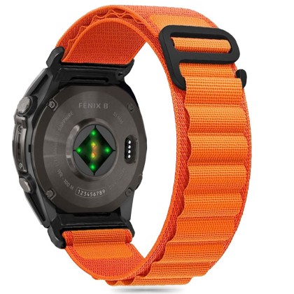 Текстилна каишка за Garmin Fenix 5x / 5x Plus/ 6x / 6x Pro / 7x / 8 (51mm) от Tech-Protect Nylon Pro - Оранжева