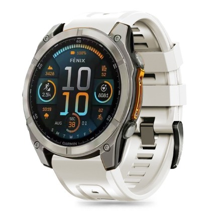 Силиконова каишка за Garmin Fenix 5s / 5s Plus / 6s / 6s Pro / 7s / 8 (43mm) от Tech-Protect Silicone - Titanium