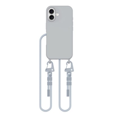 Кейс с ремък и MagSafe за iPhone 16 от Tech-Protect Magnecklace - Crayon Grey