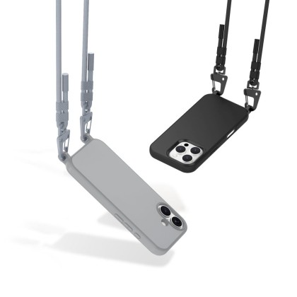 Кейс с ремък и MagSafe за iPhone 16 от Tech-Protect Magnecklace - Crayon Grey