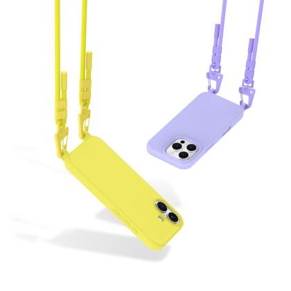 Кейс с ремък и MagSafe за iPhone 15 от Tech-Protect Magnecklace - Lavender