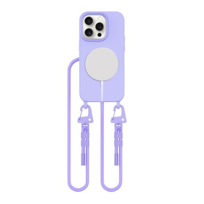 Кейс с ремък и MagSafe за iPhone 14 Pro от Tech-Protect Magnecklace - Lavender