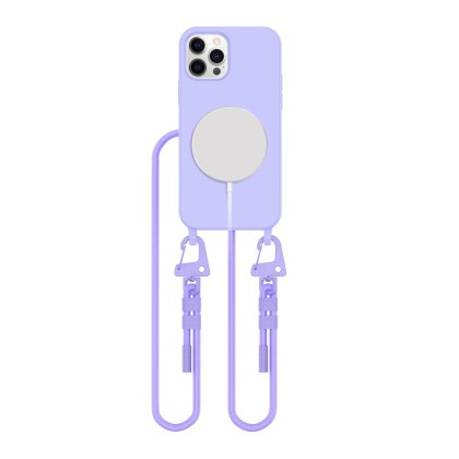 Кейс с ремък и MagSafe за iPhone 12 / 12 Pro от Tech-Protect Magnecklace - Lavender