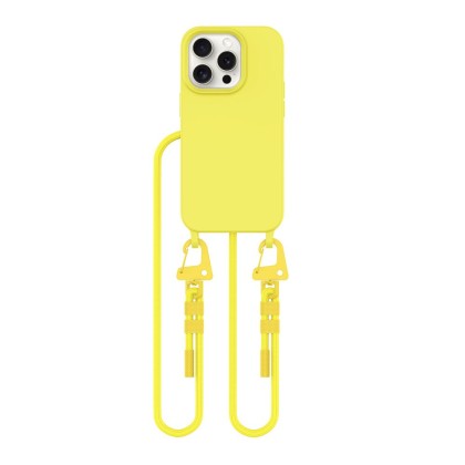 Кейс с ремък и MagSafe за iPhone 15 Pro от Tech-Protect Magnecklace - Canary Yellow