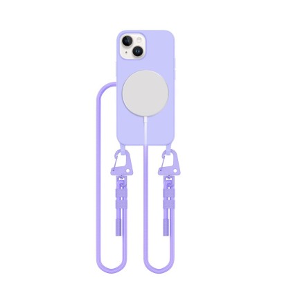 Кейс с ремък и MagSafe за iPhone 13 Mini от Tech-Protect Magnecklace - Lavender