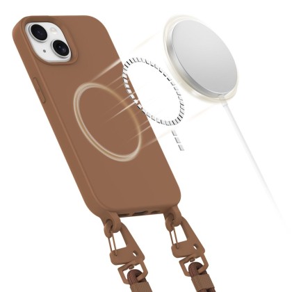 TECH-PROTECT MAGNECKLACE MAGSAFE IPHONE 15 CHOCOLATE BROWN