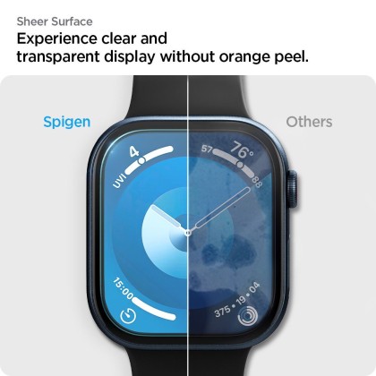 2 броя защитно фолио за дисплей на Apple Watch 10 (46mm) от Spigen Elite Shield EZ Fit - Прозрачни