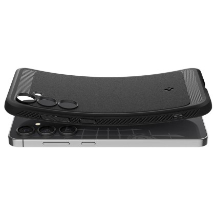 Удароустойчив кейс за Samsung Galaxy S24 FE от Spigen Rugged Armor - Черен мат