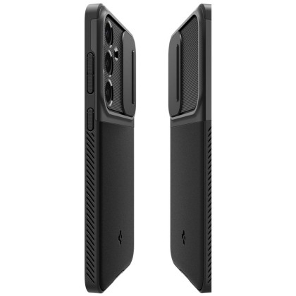 Кейс с капак за камерата за Samsung Galaxy S24 FE от Spigen Optik Armor - Черен