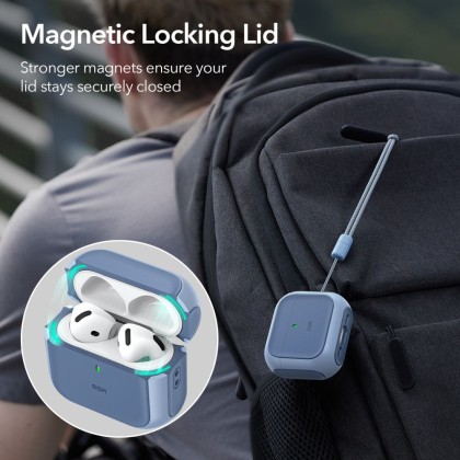 360 градусов калъф за слушалки с MagSafe за Apple AirPods 4 от ESR Orbit Halolock - Син