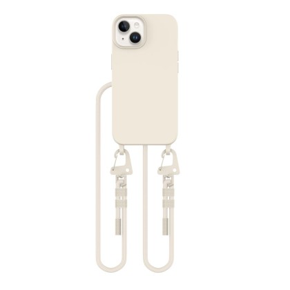 Кейс с ремък и MagSafe за iPhone 13 от Tech-Protect Magnecklace - Cosmic Latte