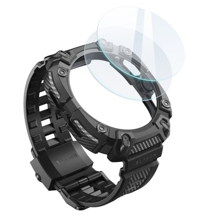 Каишка с кейс и протектор за Samsung Galaxy Watch Ultra (47mm) от Supcase IBLSN ArmorBox 2-set - Черна