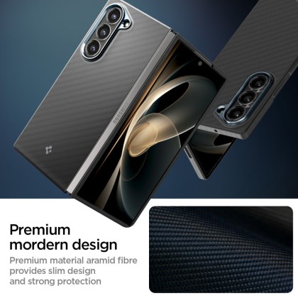 Тънък кейс за Samsung Galaxy Z Fold 6 от Spigen Airskin - Aramid Black