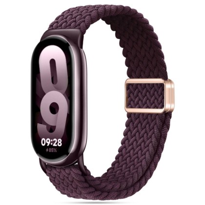 Найлонова каишка за Xiaomi Smart Band 8 / 9 / NFC от Tech-Protect Nylonmag - Dark Cherry