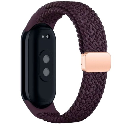 Найлонова каишка за Xiaomi Smart Band 8 / 9 / NFC от Tech-Protect Nylonmag - Dark Cherry