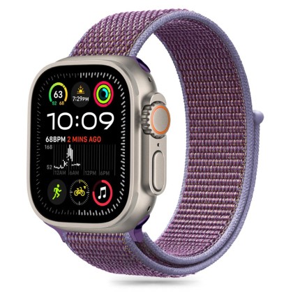 Найлонова каишка за Apple Watch 6/7/8/9/10/SE (40/41/42 mm) от Tech-Protect Nylon - Lilac