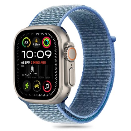 Найлонова каишка за Apple Watch 6/7/8/9/10/SE (40/41/42 mm) от Tech-Protect Nylon - Baby Blue